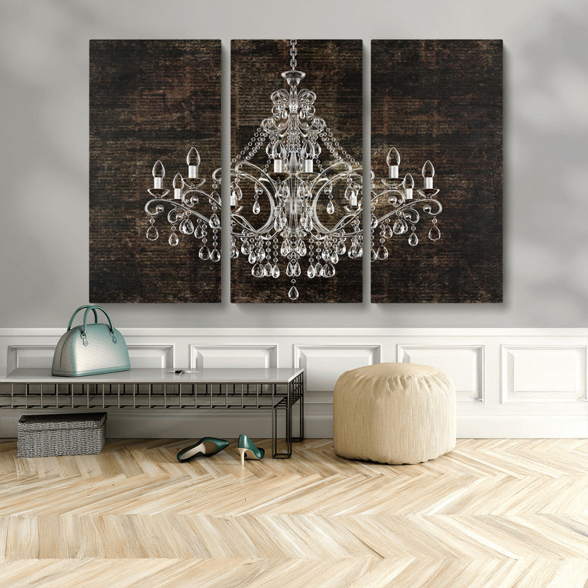 Rustic Chandelier Canvas Print