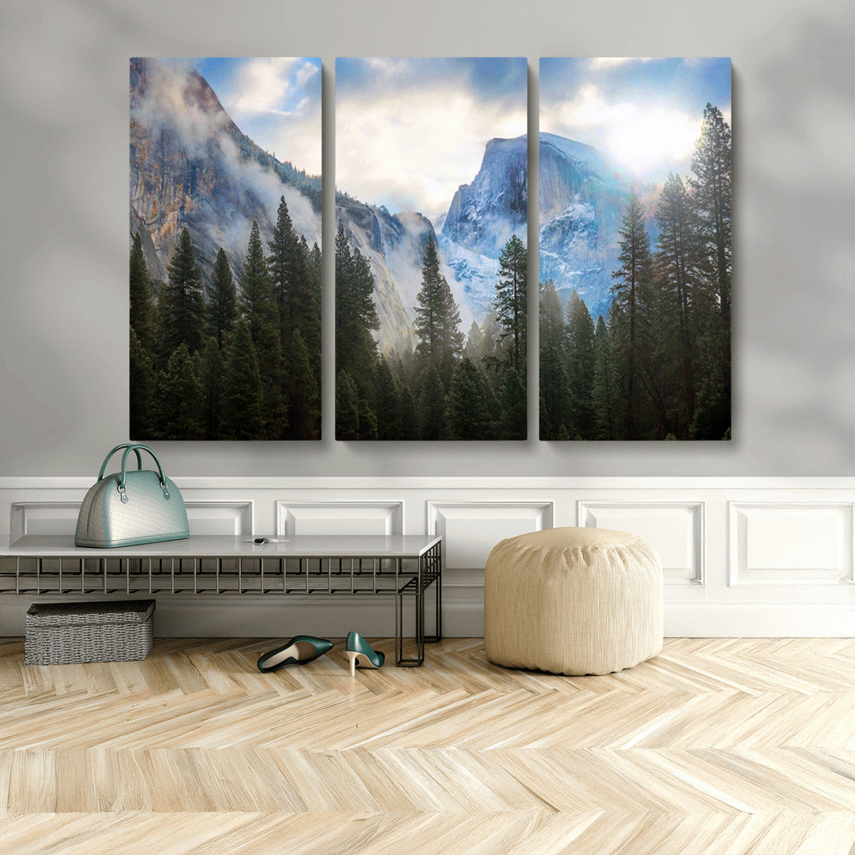 Half Dome Yosemite Calinia Wall Art Canvas Print El Capitan