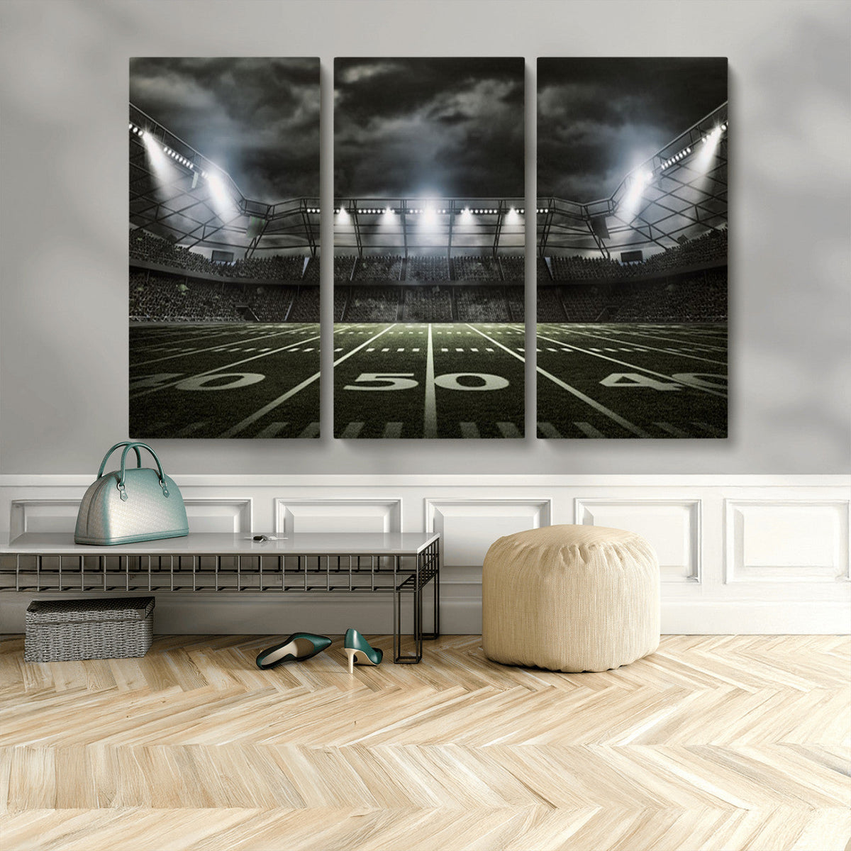American Football Stadium Wall Art Canvas Print, Stadium