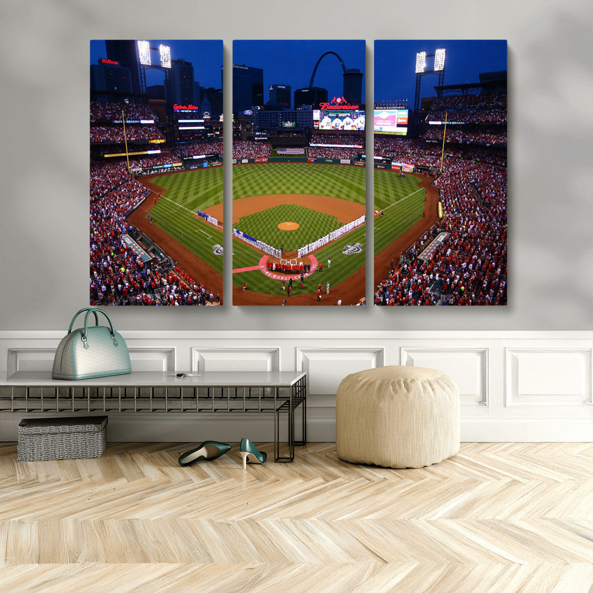 St. Louis Cardinals Baseball Team Print - Busch Stadium Wall