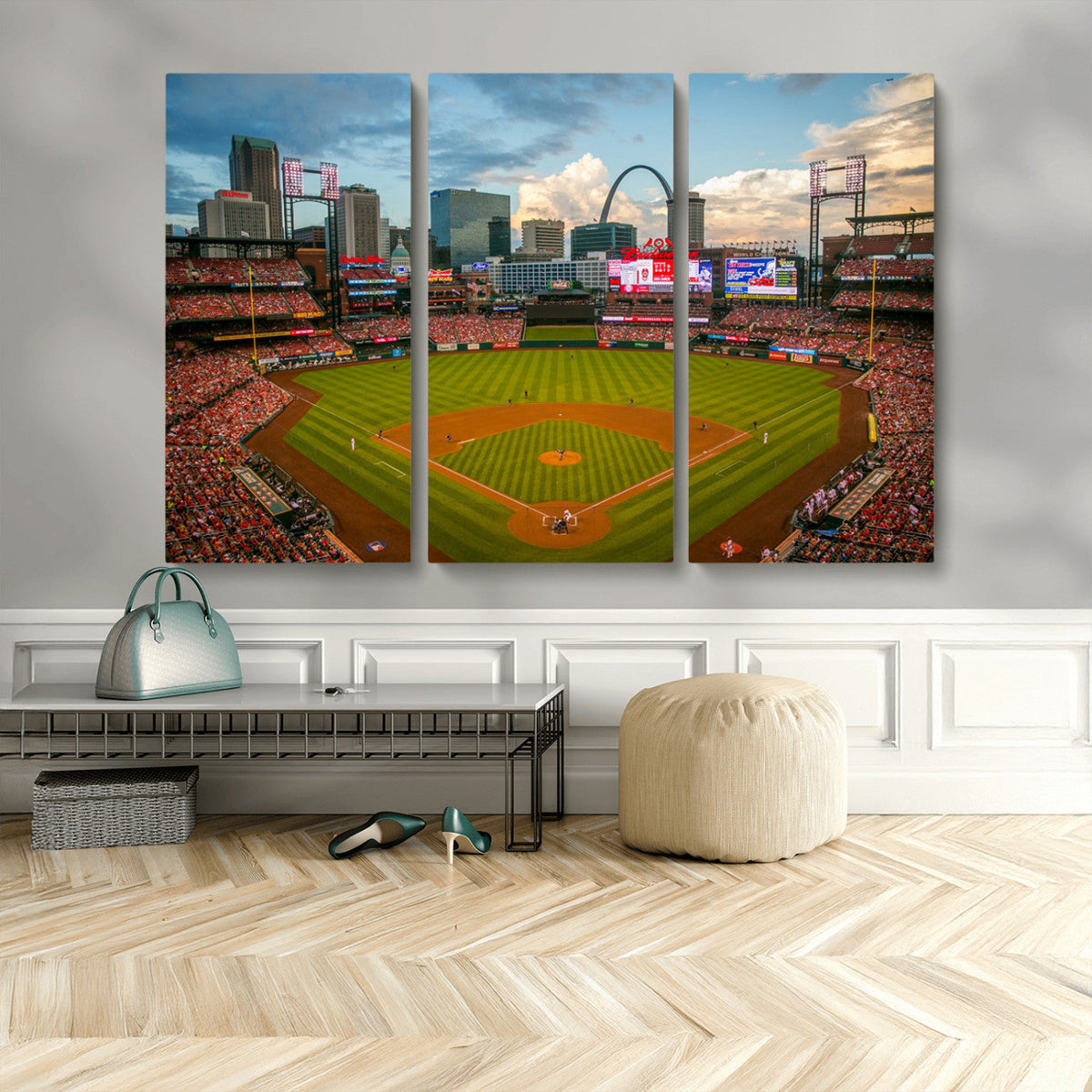 St. Louis Cardinals Baseball Team Print - Busch Stadium Wall