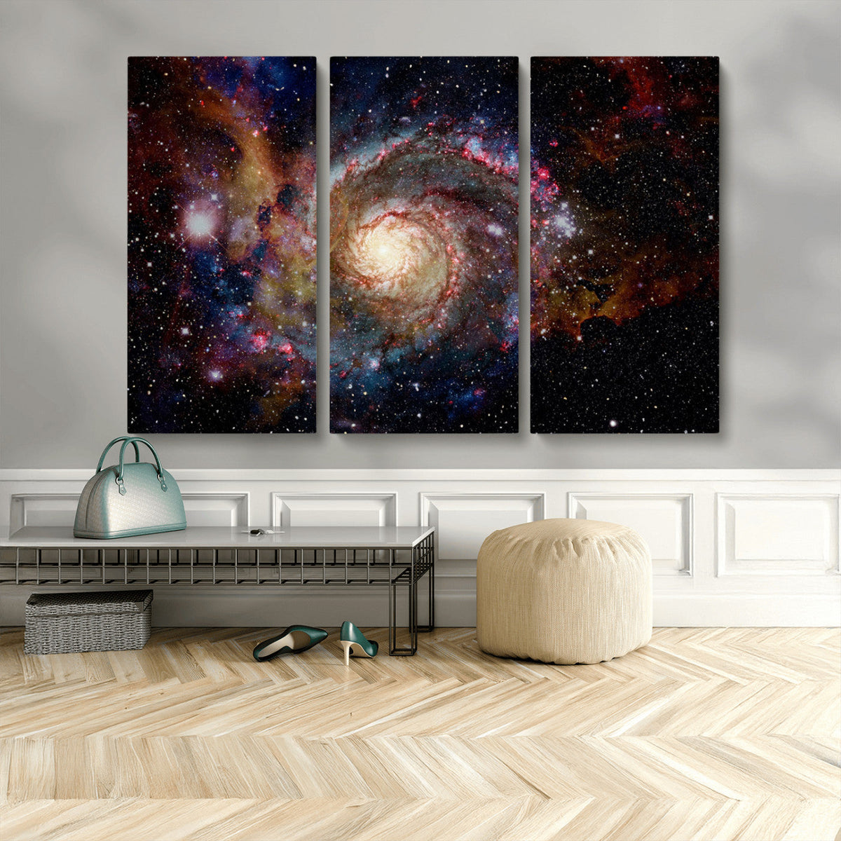 Nebula and Galaxies in Space Wall Art Canvas Print, Spiral
