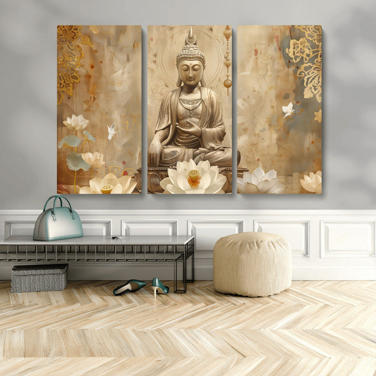 Buddha Wall Art Canvas Print, Buddha Meditation Room Decor,
