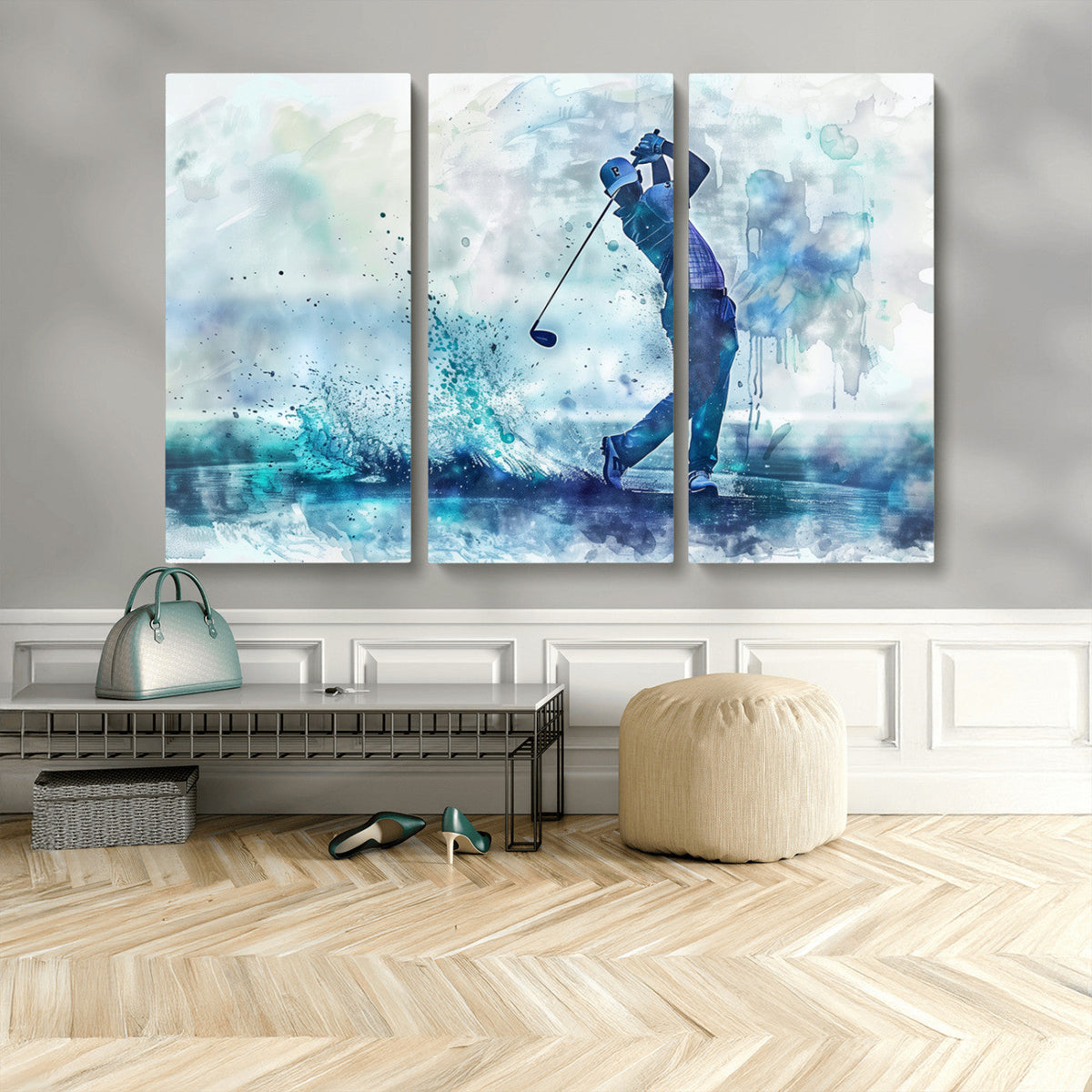 Golf Swing Wall Art Canvas Print - Sports-Inspired