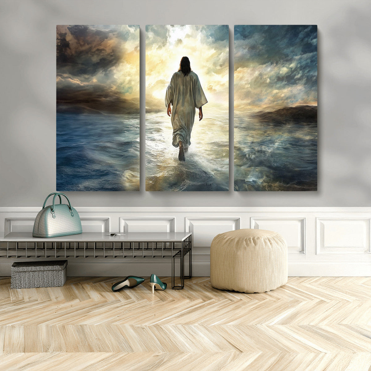 Jesus Walking on Water Wall Art | Canvas Print | Ready to