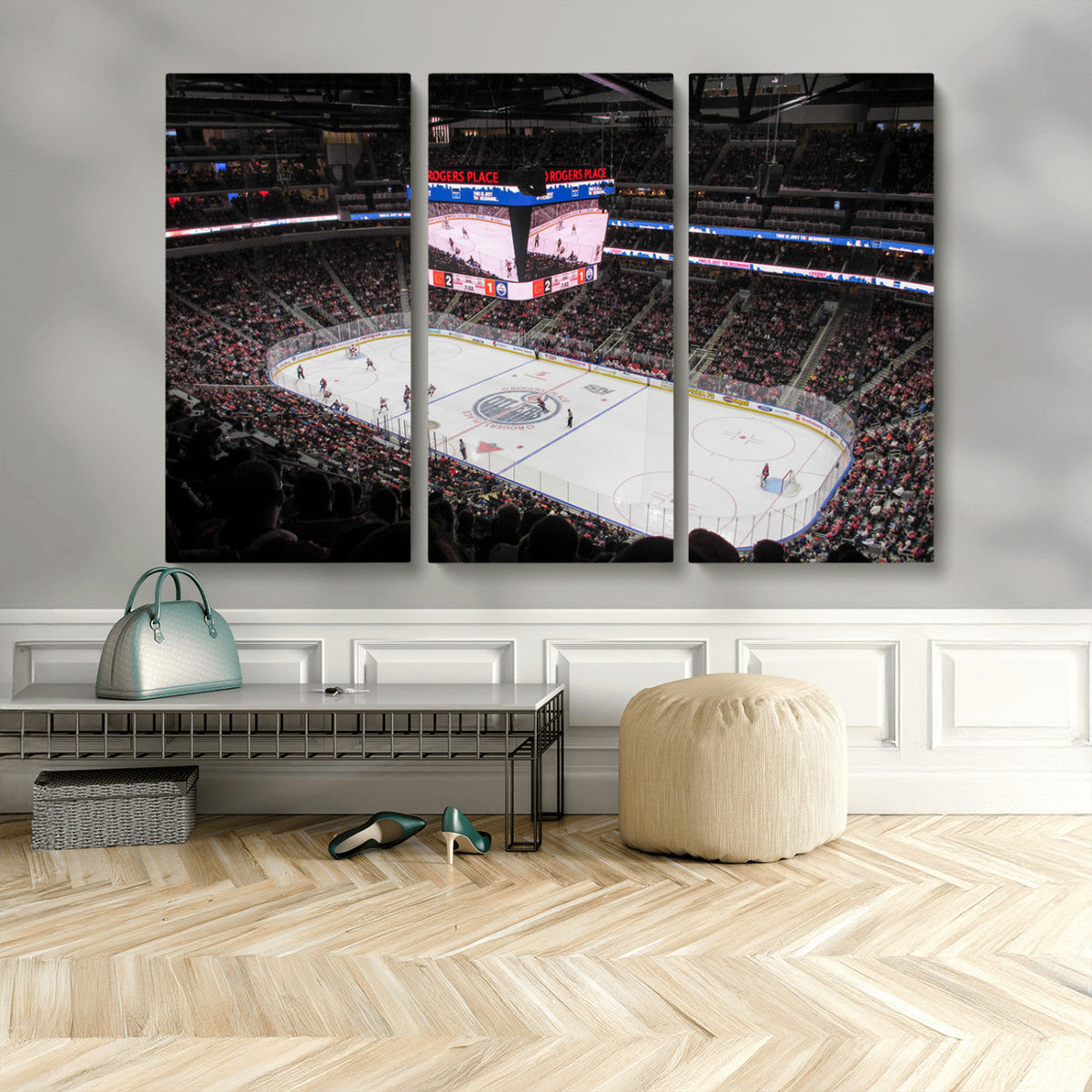 Rogers Place Edmonton Oilers Ice Hockey Stadium Wall Art,