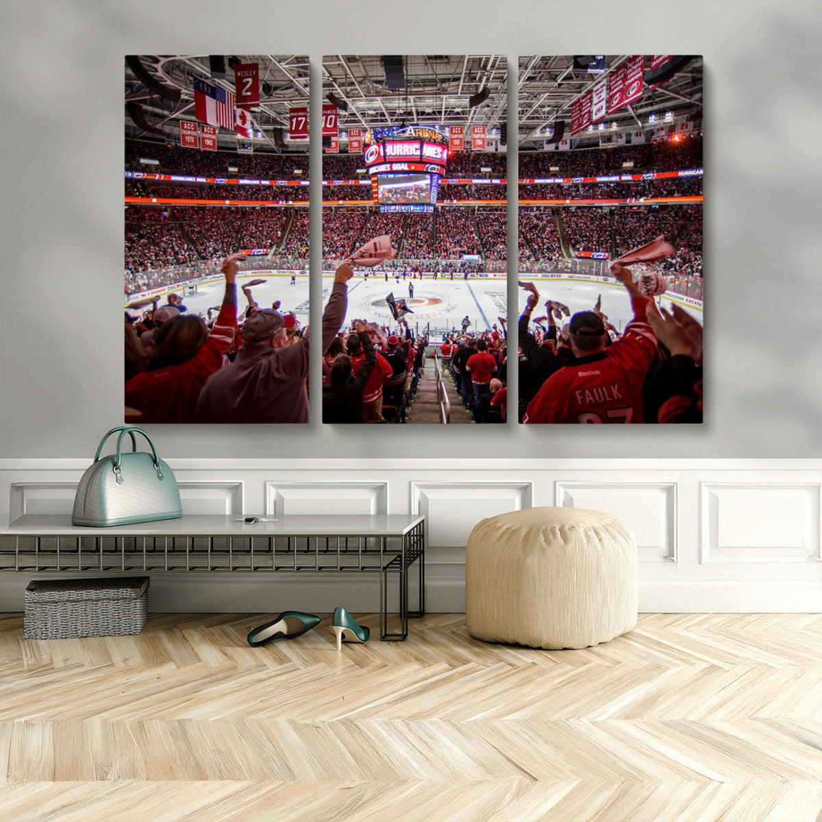 Carolina Hurricanes Ice Hockey Stadium Wall Art, Carolina