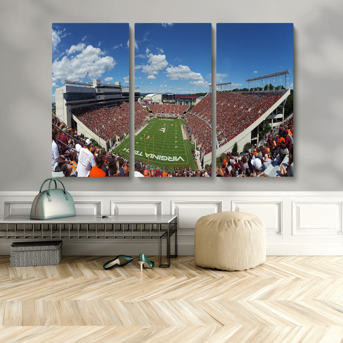 Virginia Tech Hokies Football Team Print - Blacksburg Lane