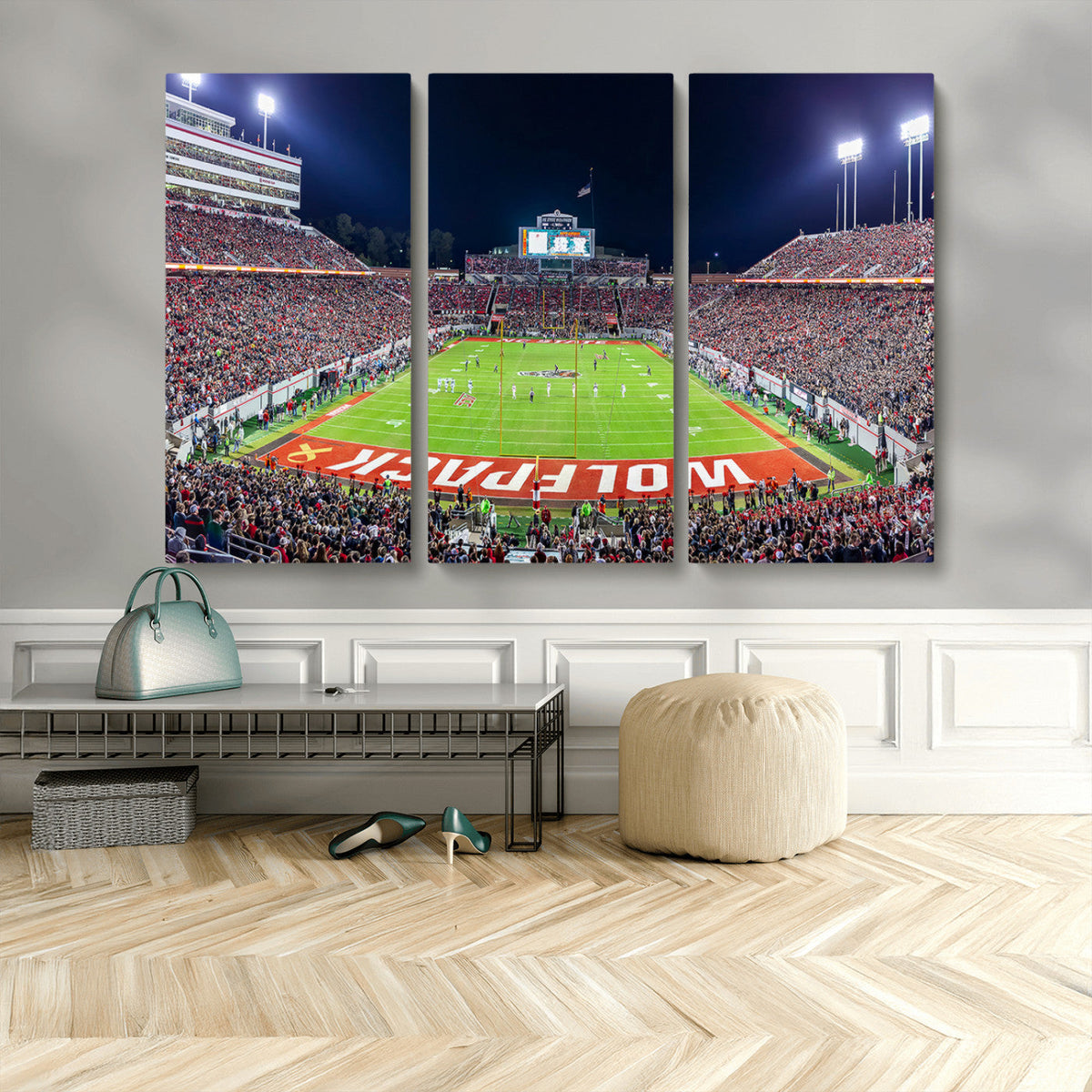 Wolfpack Football Team Print - Raleigh Carter-Finley Stadium