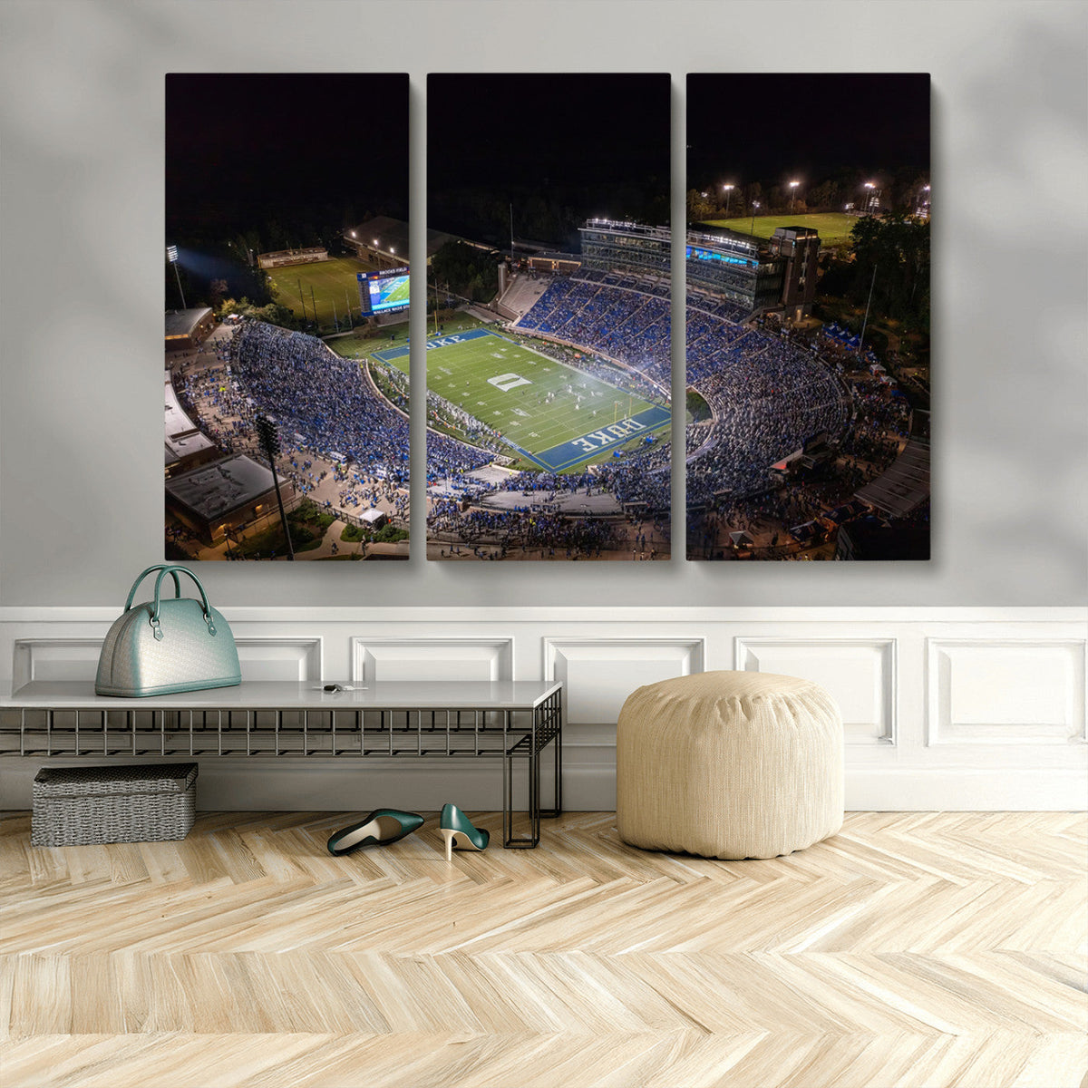 Duke University Blue Devils Football Print Canvas - Durham