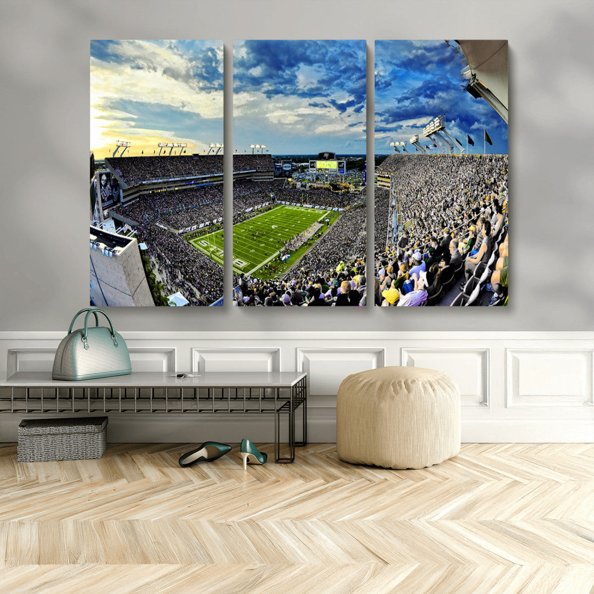 Framed USF Bulls Football Team Print - Tampa Raymond James