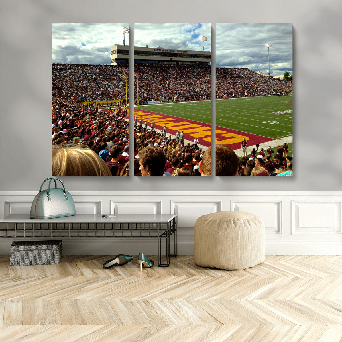 Central Michigan University Chippewas Football Team Print -