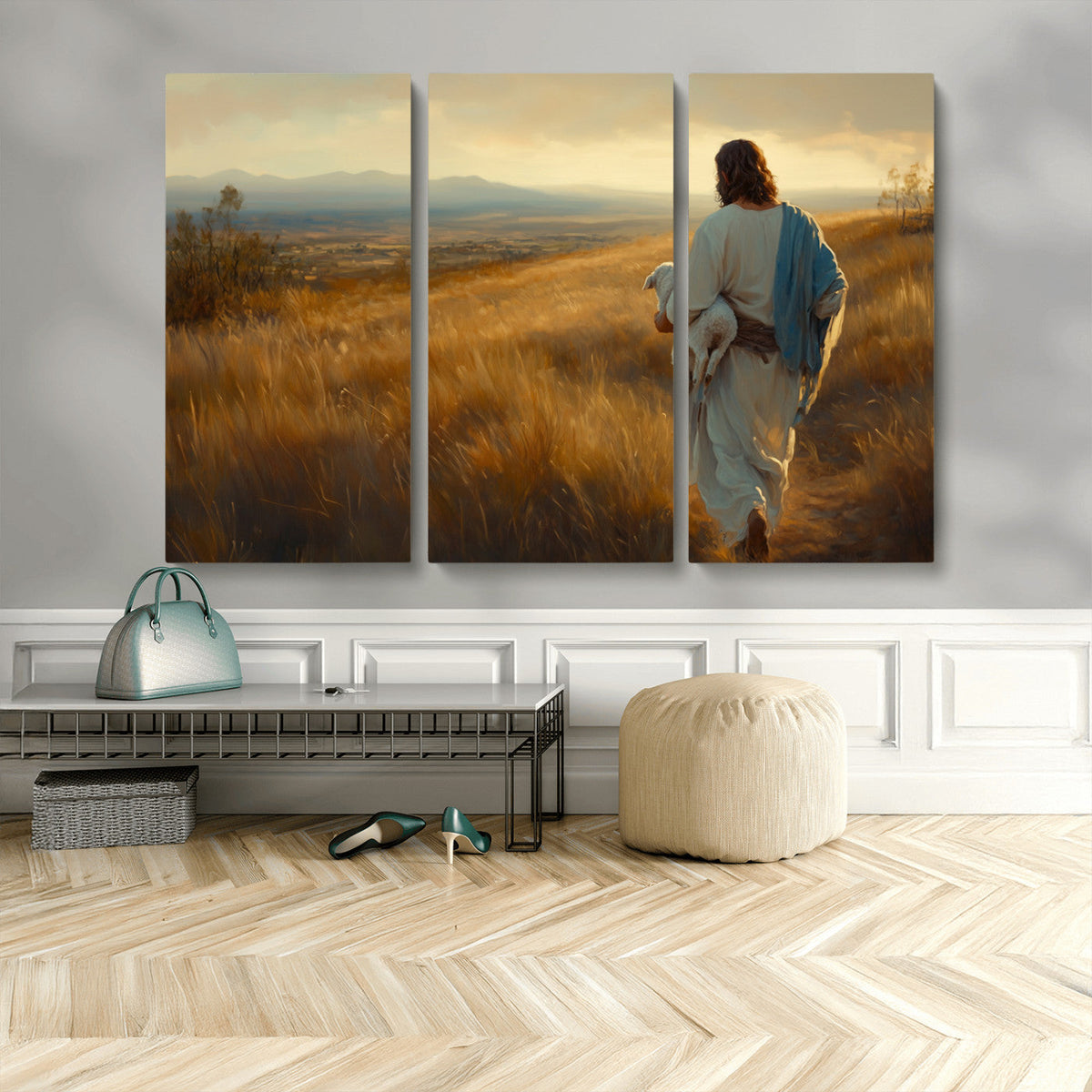 Jesus the Good Shepherd Wall Art Canvas Print -