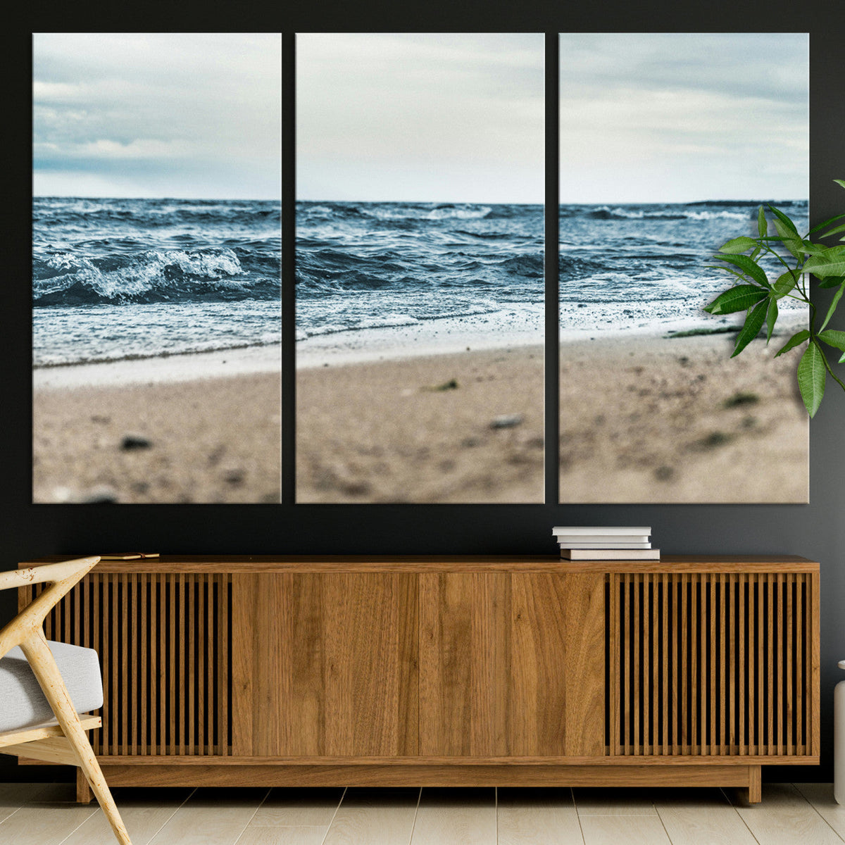 Ocean Wall Art Canvas Print – Moody Coastal Seascape Scene