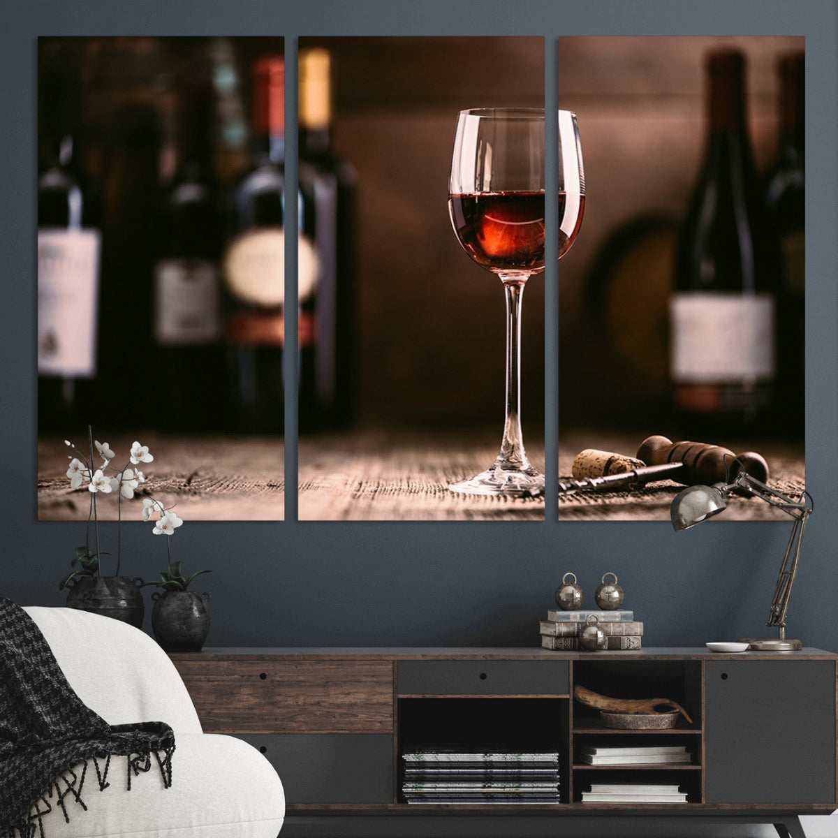 Red Wine and Bottle Canvas Print