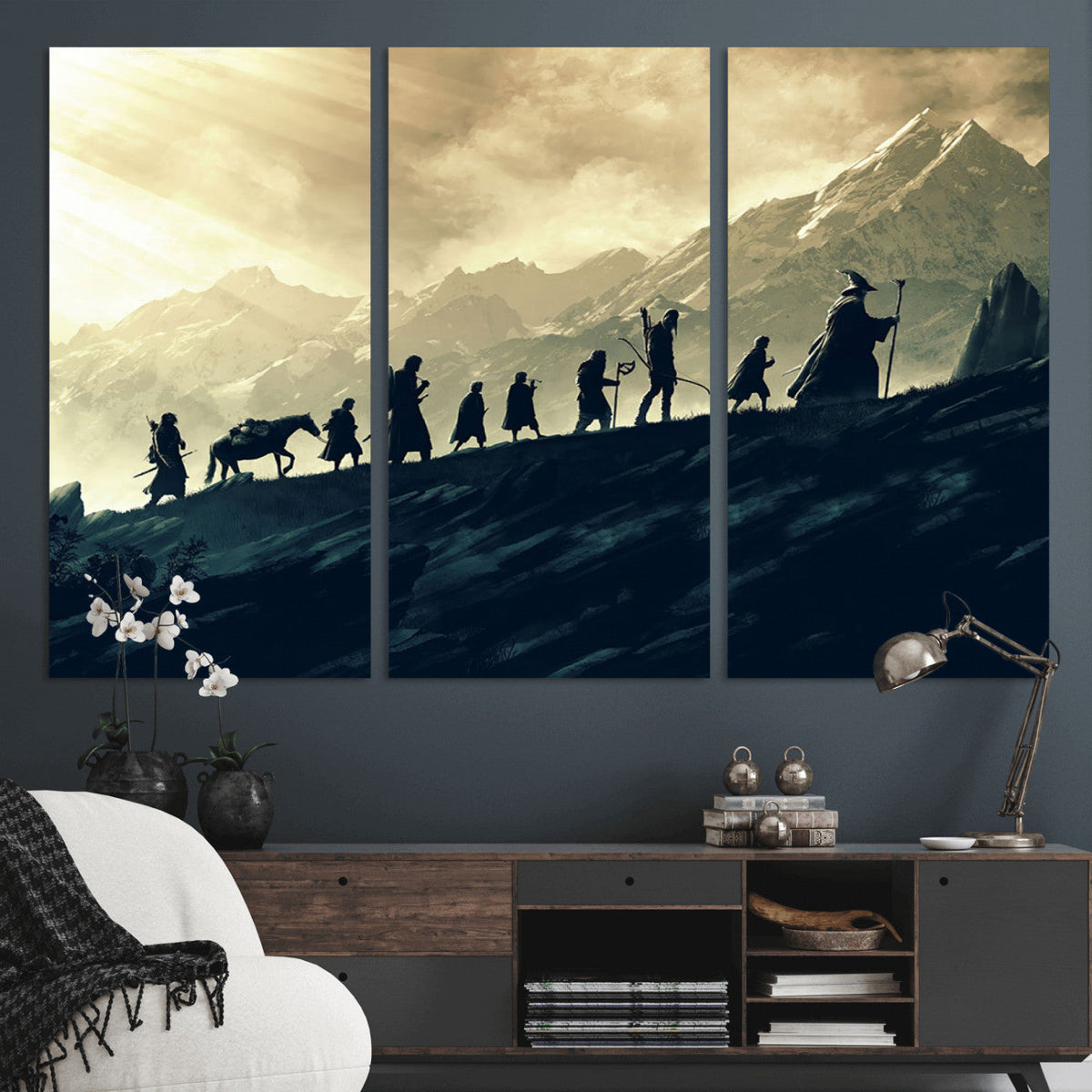 Fellowship Journey Wall Art – Fantasy Adventure Canvas Print