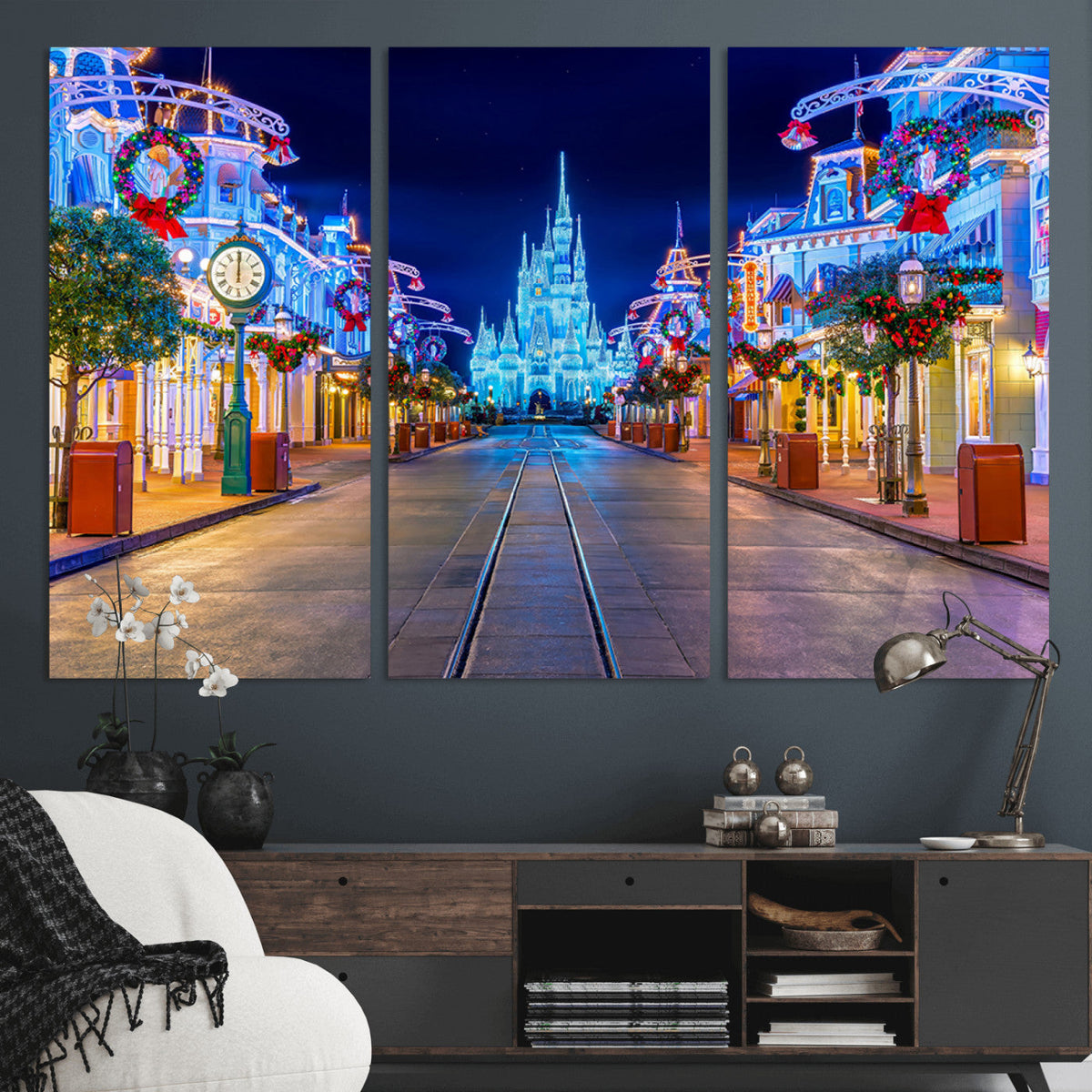Disney Wall Art | Castle Large Wall Art Disney Magic Kingdom