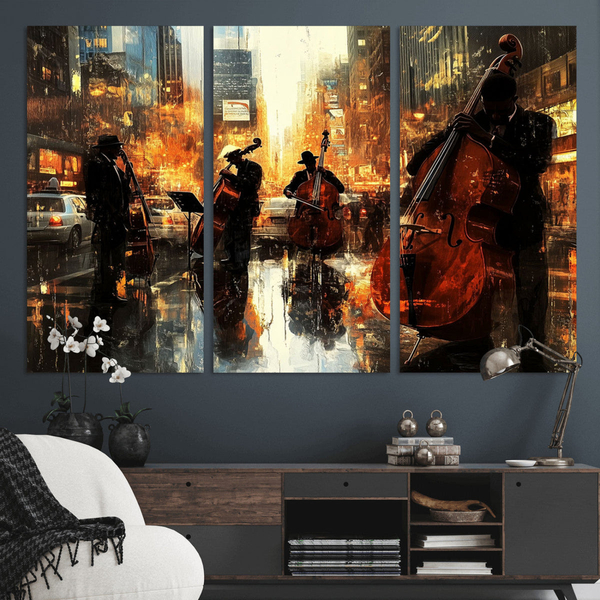 Jazz Wall Art Canvas Print – Colorful Musical Instrument