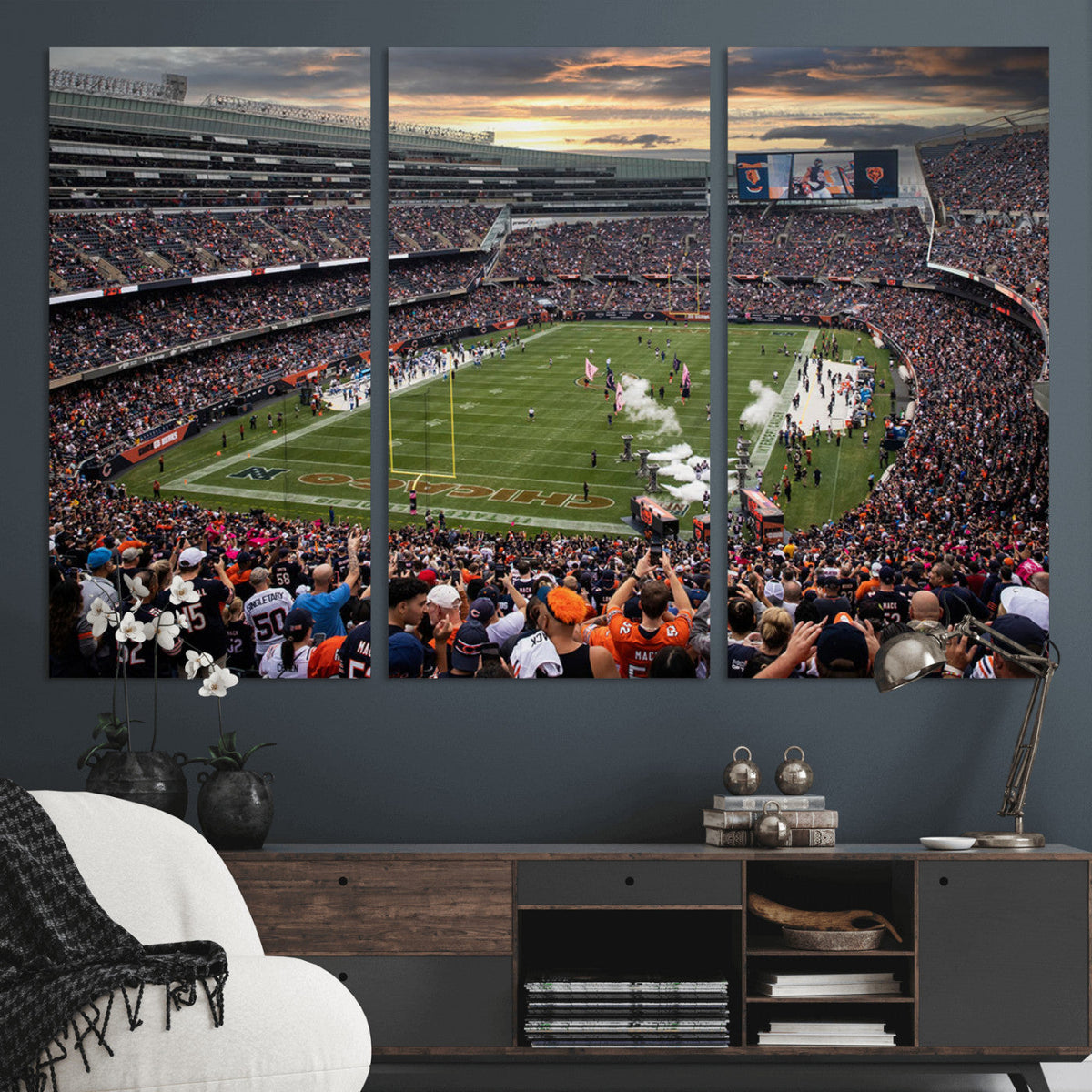 Chicago Bears Soldiers Field Wall Art Canvas Print – Framed