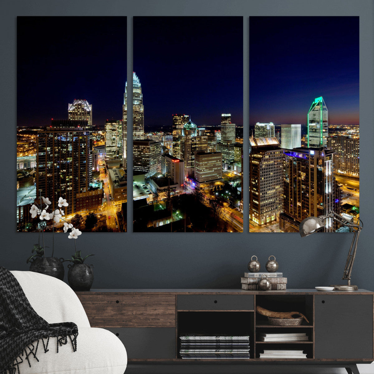 Atlanta Skyline Wall Art Canvas Print – Modern Cityscape
