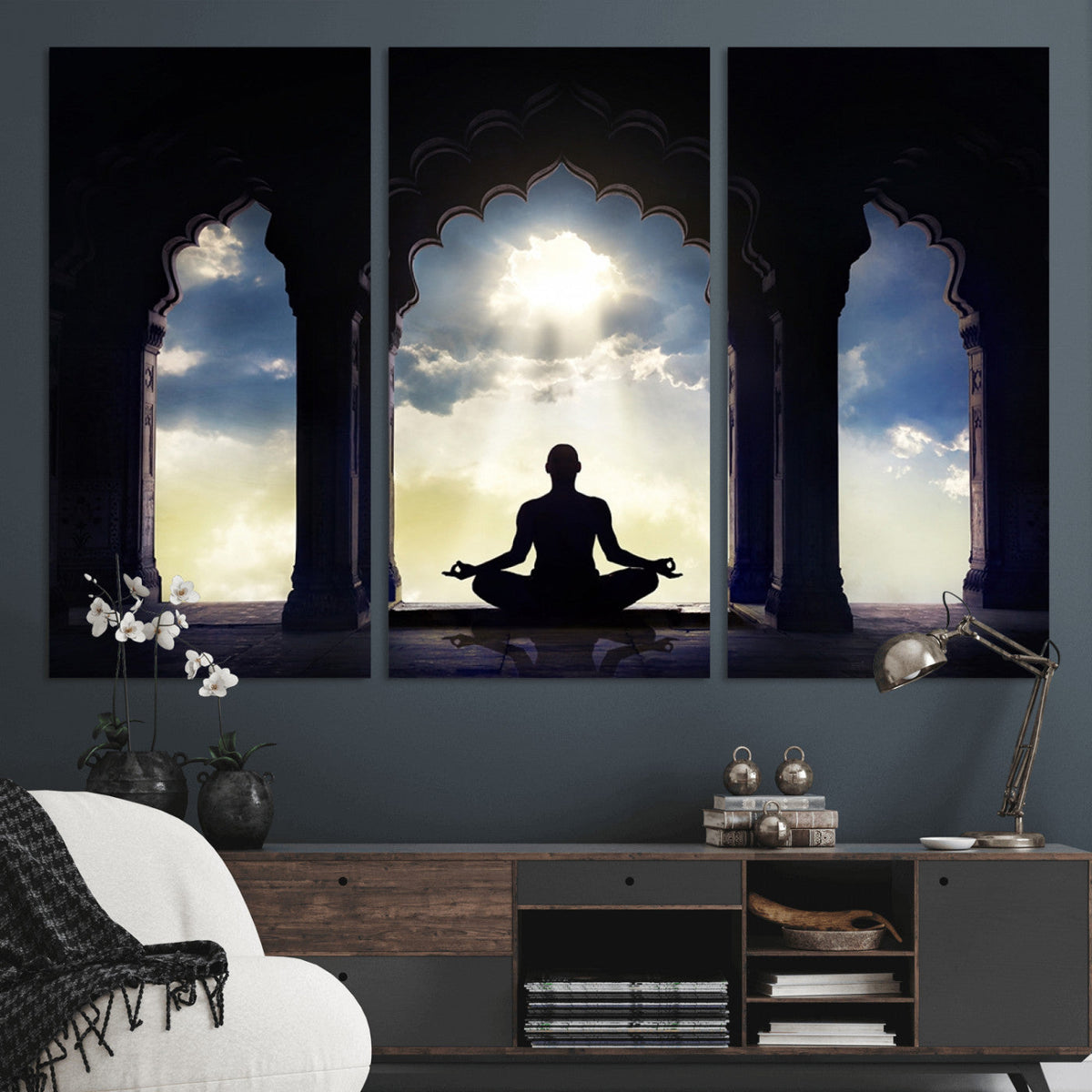 Women and Yoga Wall Art Canvas Print