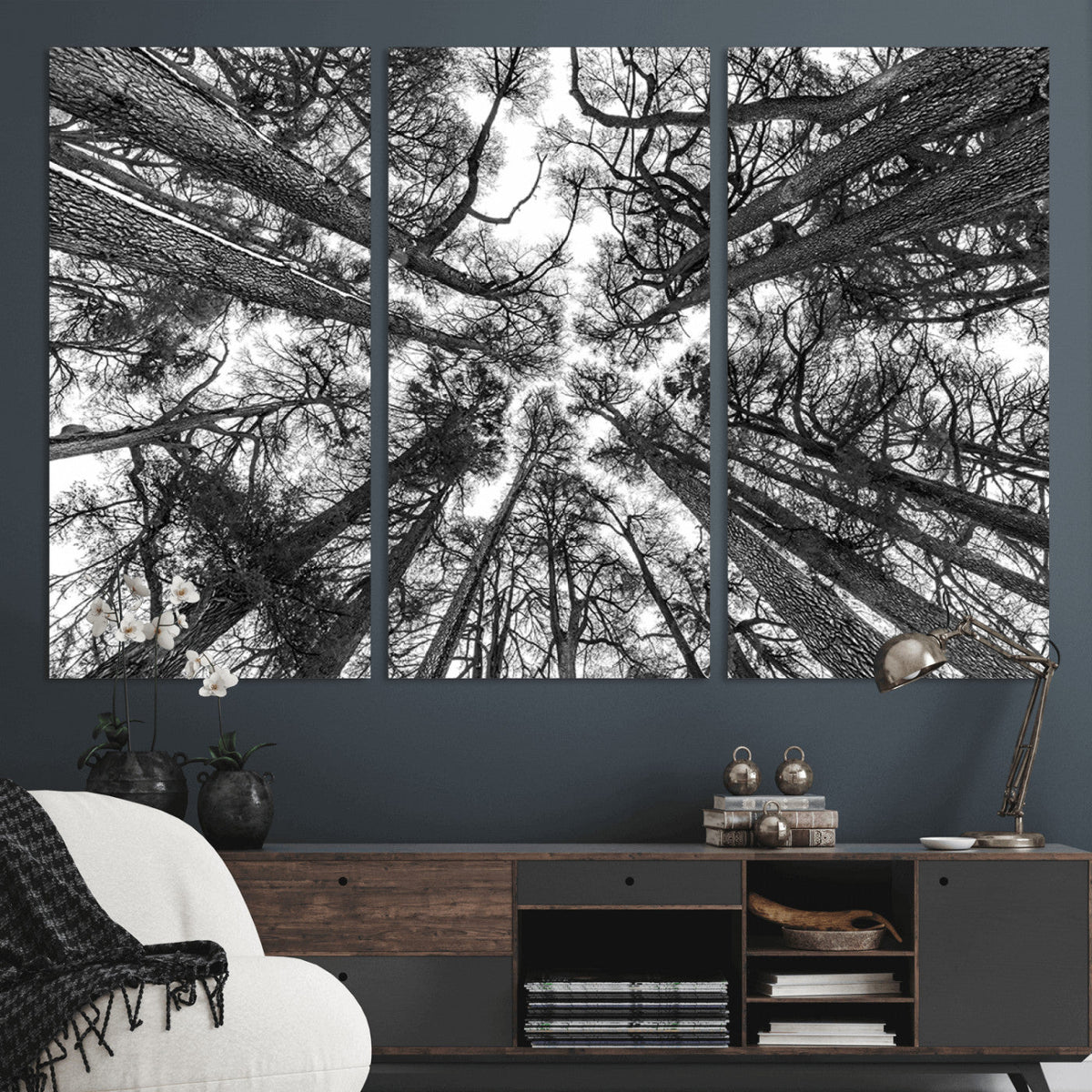 Trees Contemporary Art Canvas Print