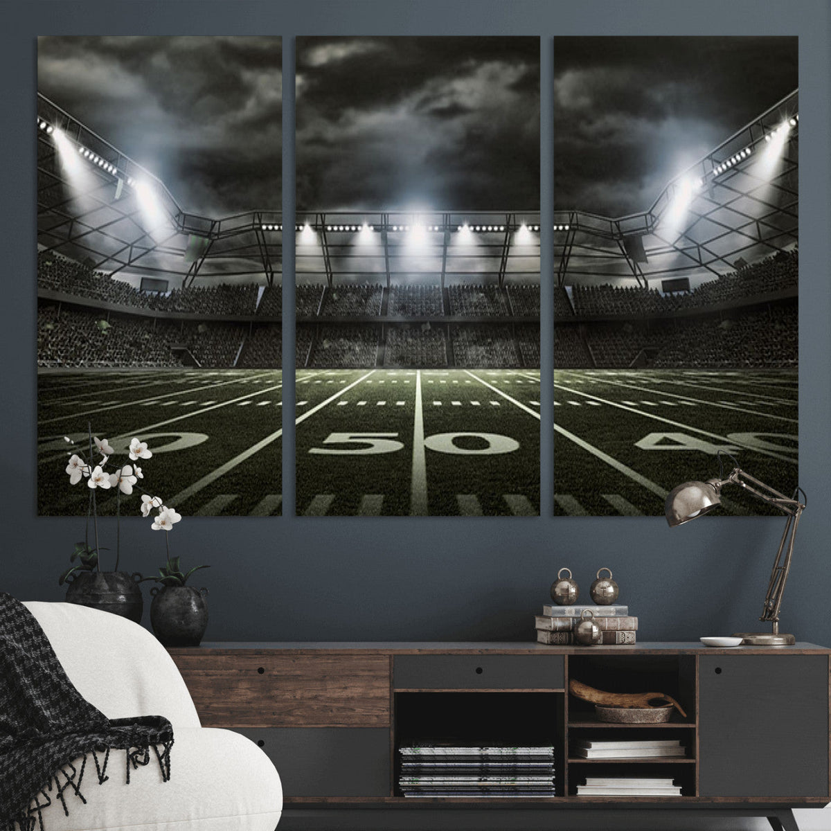 American Football Stadium Wall Art Canvas Print, Stadium