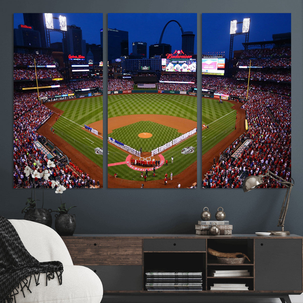 St. Louis Cardinals Baseball Team Print - Busch Stadium Wall