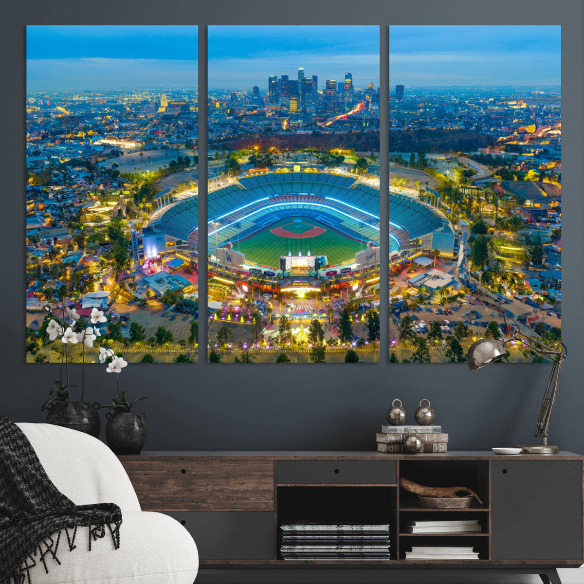Los Angeles Dodgers Wall Art Canvas, Dodger Stadium Wall Art