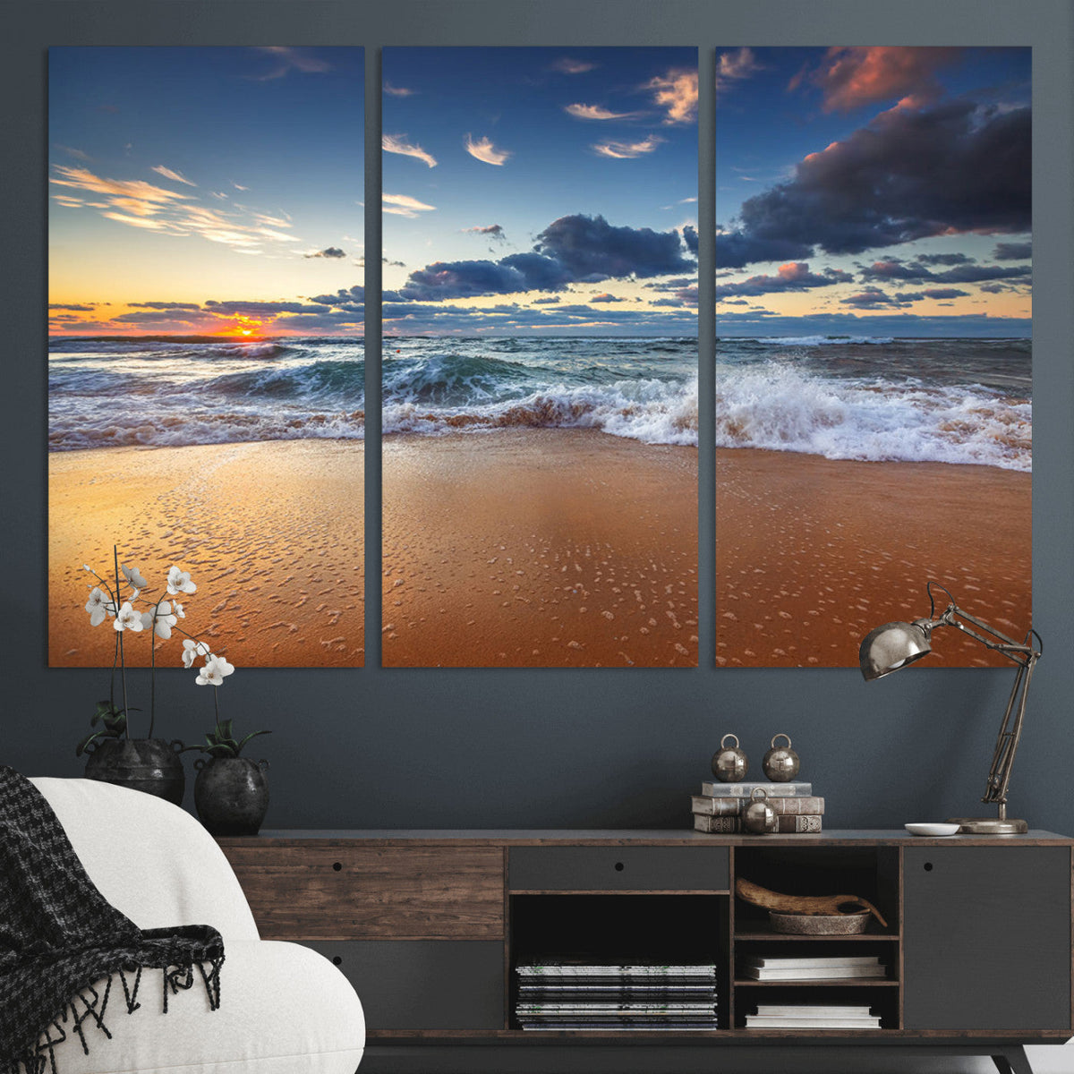 Beach Canvas Wall Art - Coastal Seascape Print for Living