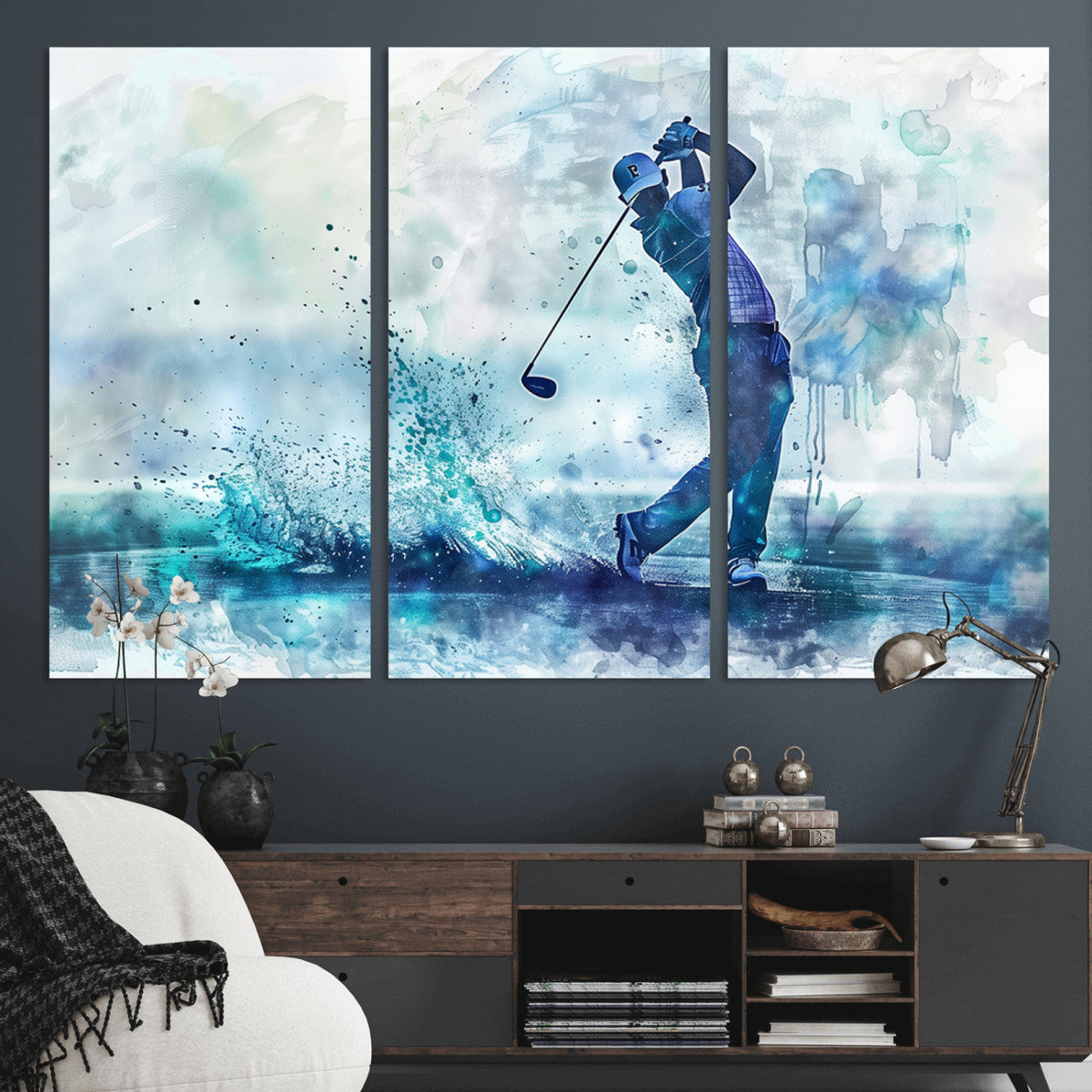 Golf Swing Wall Art Canvas Print - Sports-Inspired