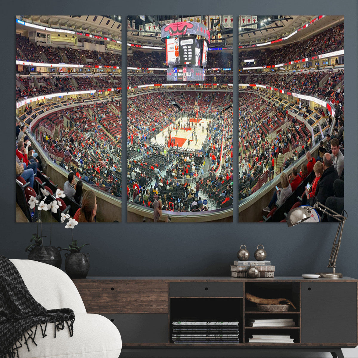 United Center Chicago Bulls Stadium Wall Art Canvas Print