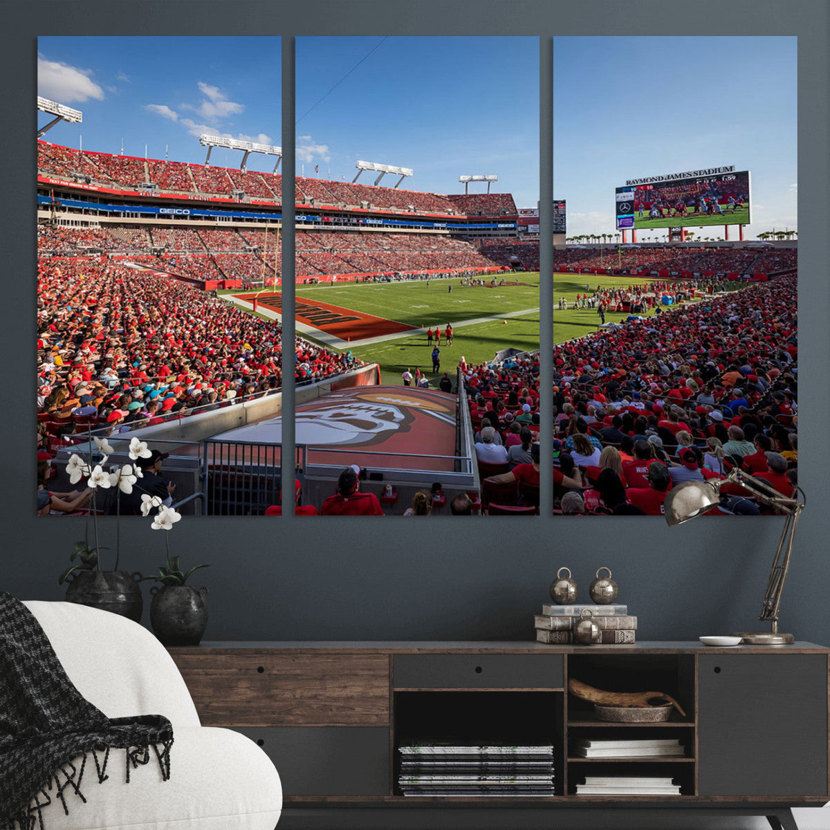 Florida Tampa Raymond James Stadium Wall Art Canvas Print -