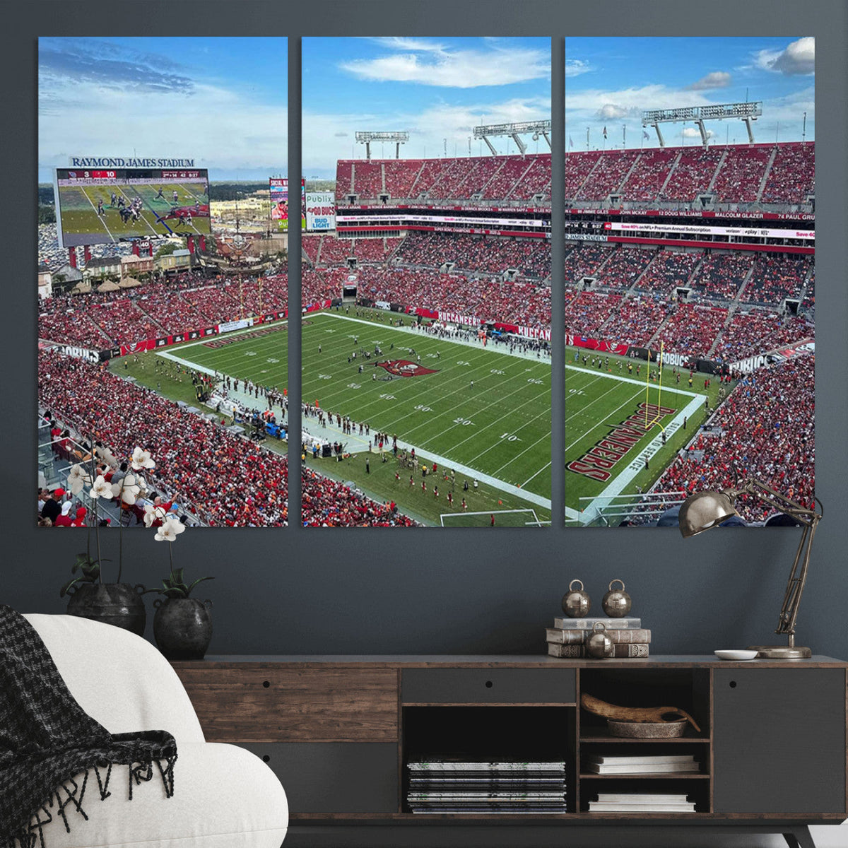 Florida Tampa Raymond James Stadium Wall Art Canvas Print -