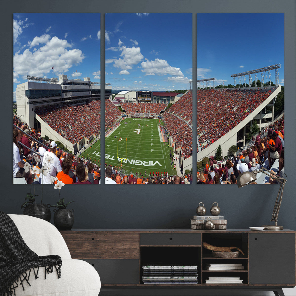 Virginia Tech Hokies Football Team Print - Blacksburg Lane