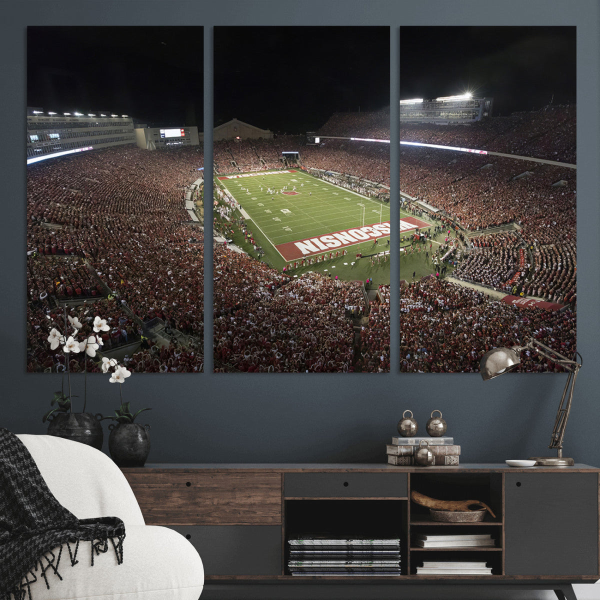 Wisconsin Badgers Football Team Print - Madison Camp Randall