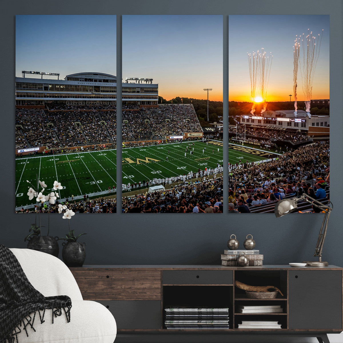 Demon Deacons Football Team Print Canvas- Winston-Salem