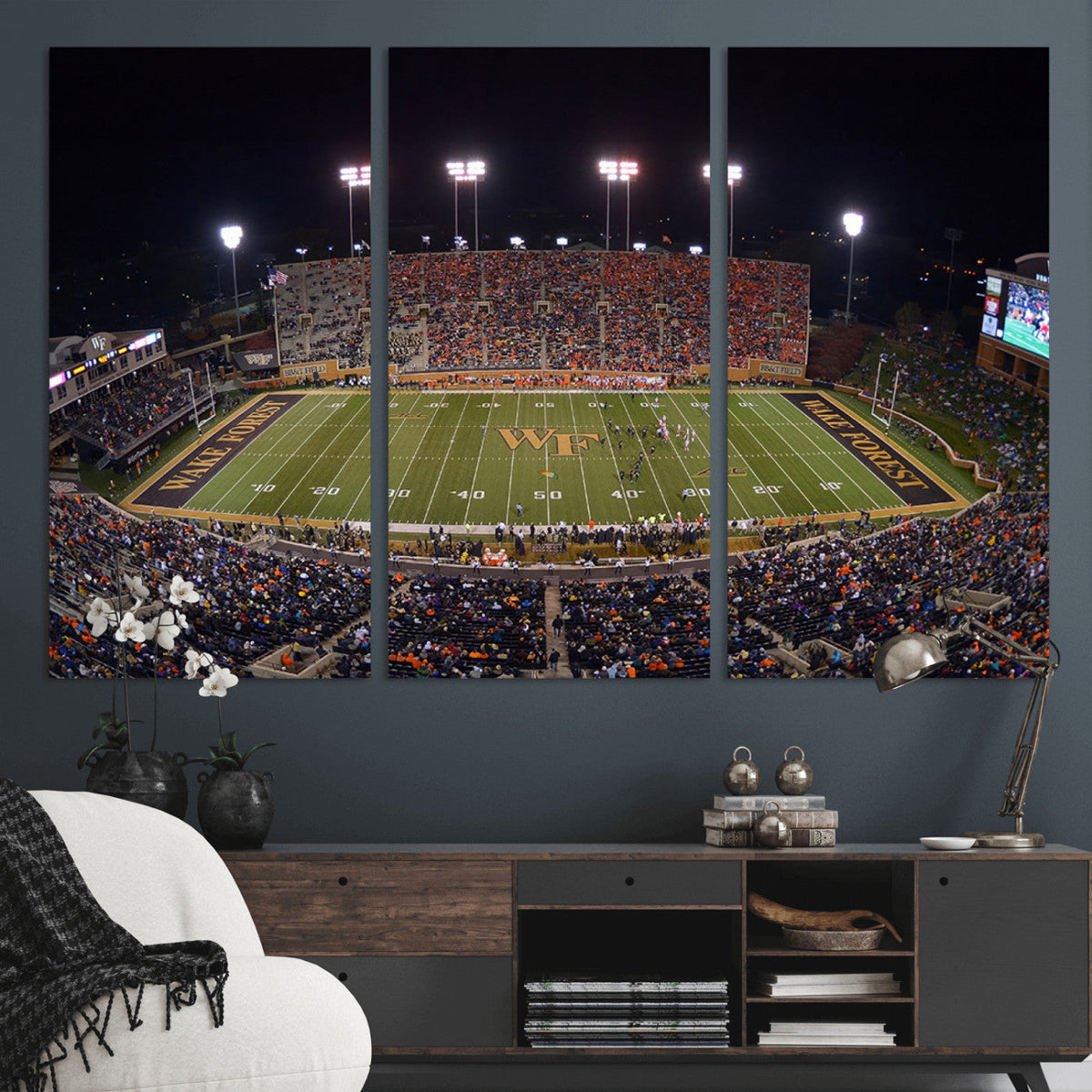 Demon Deacons Print Canvas, Football Team Print -