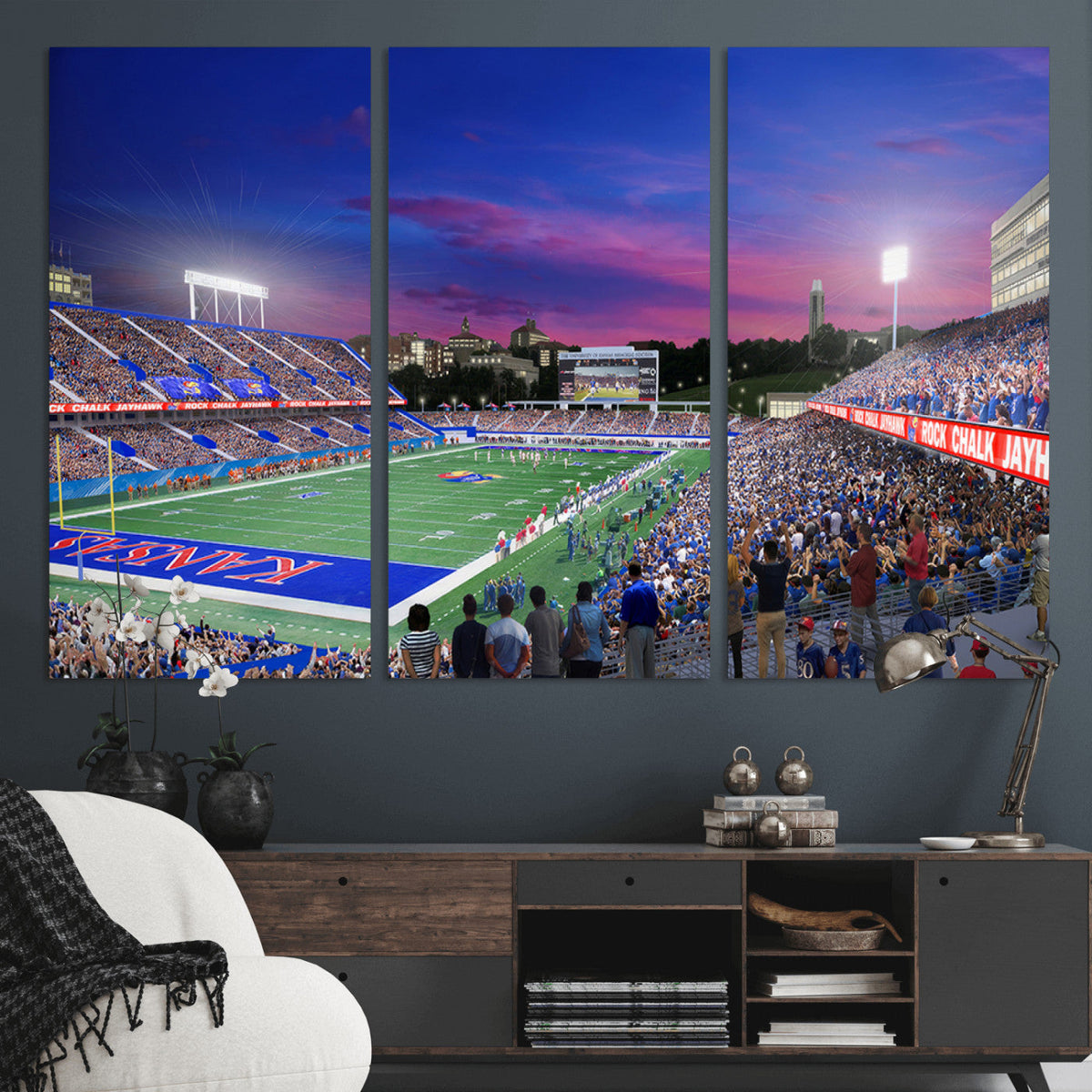 University of Kansas Jayhawks Football Team Print Canvas-