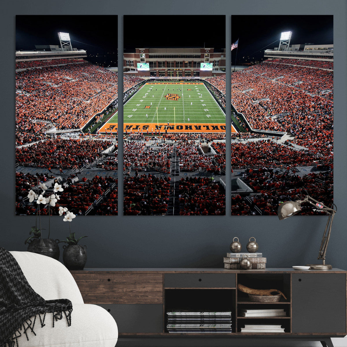 Oklahoma State Cowboys Canvas Print, Football Team Print -