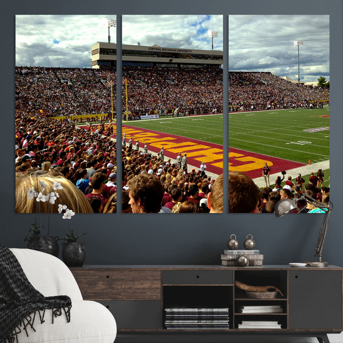 Central Michigan University Chippewas Football Team Print -