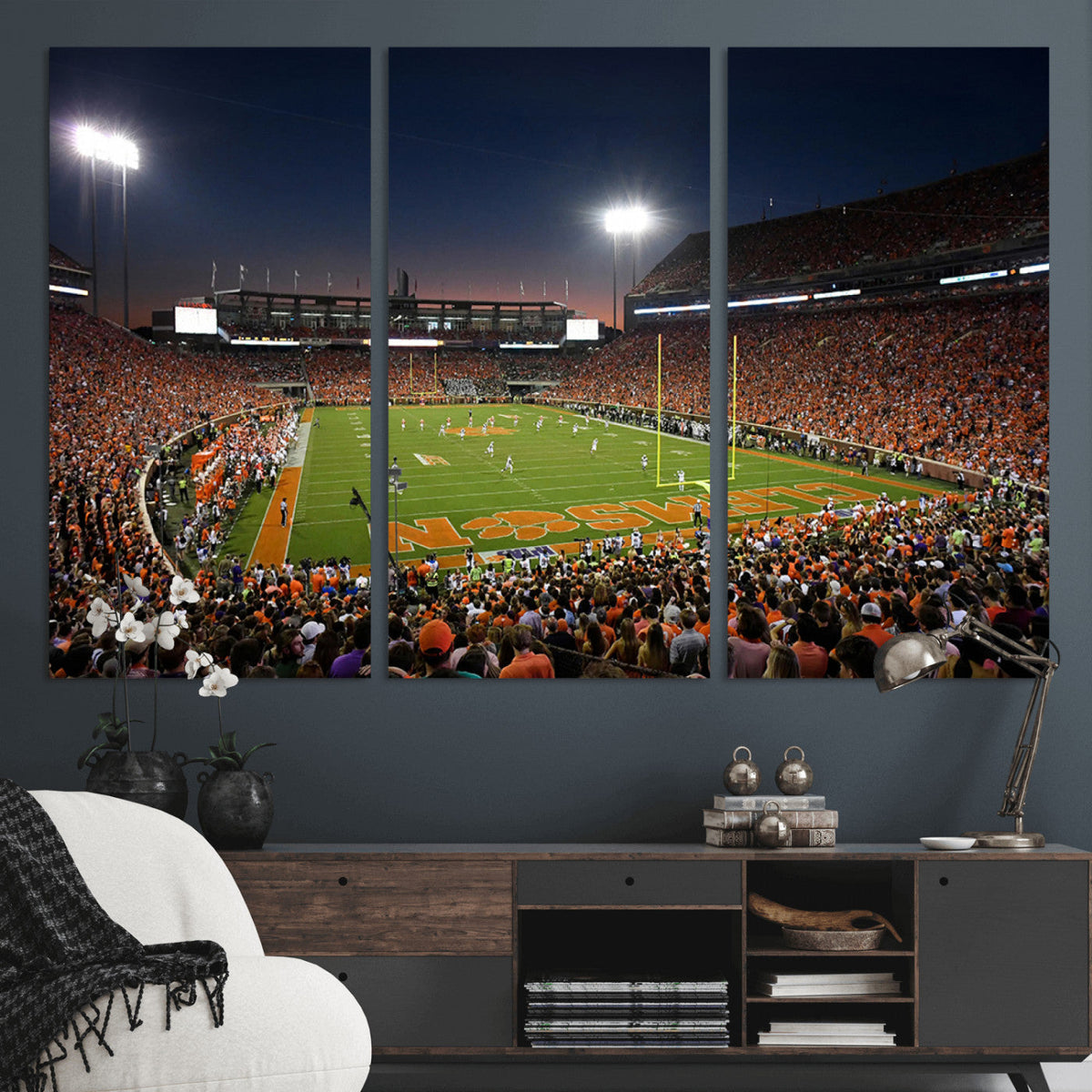 Clemson University Tigers Art Print, Football Team Print -