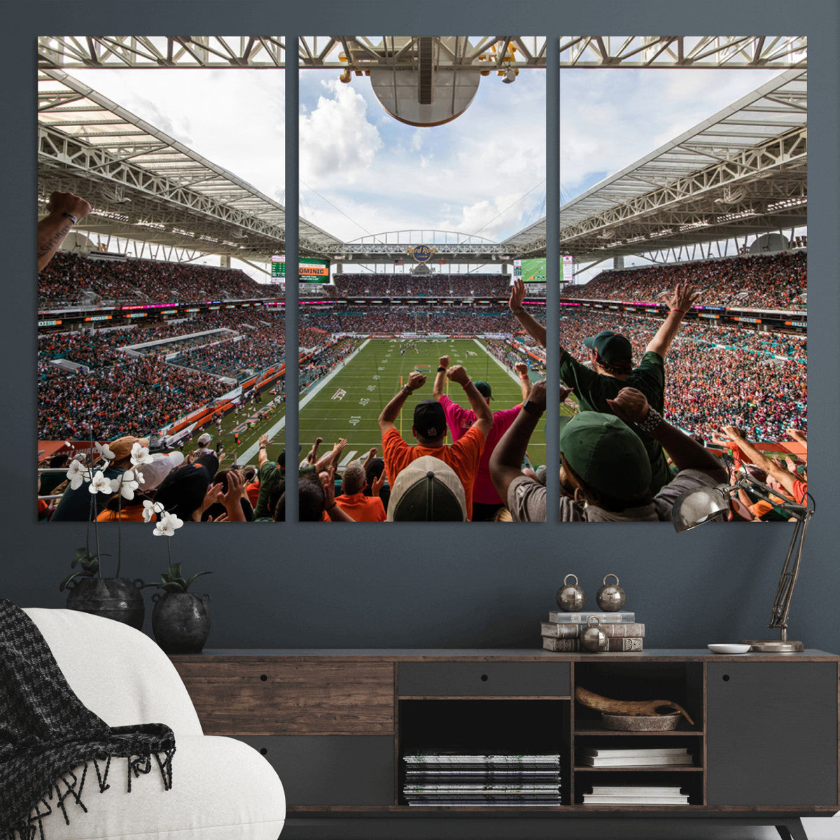Miami Hurricanes Football Team Wall Art Print - Miami Hard
