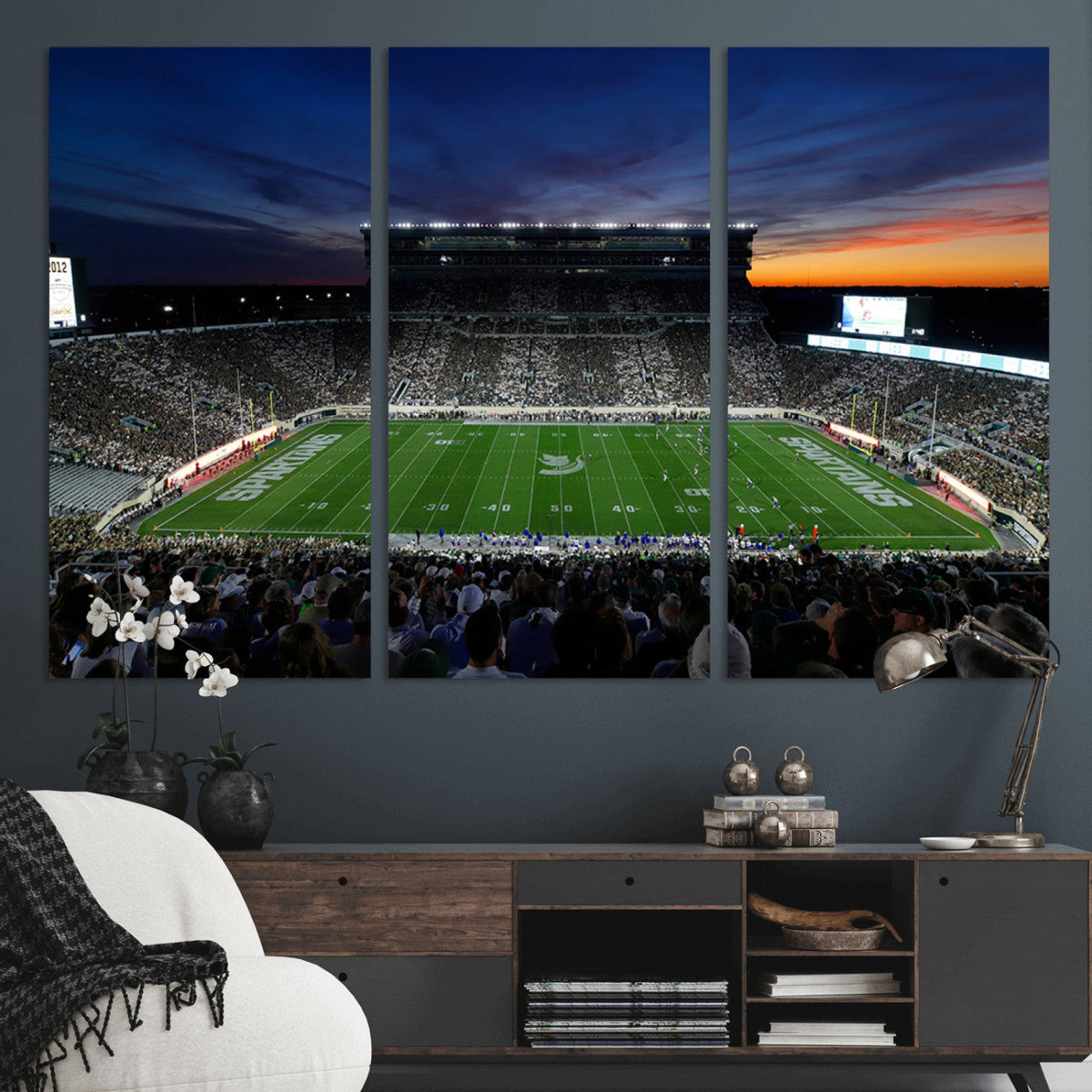 Michigan State Spartans Football Team Print - East Lansing