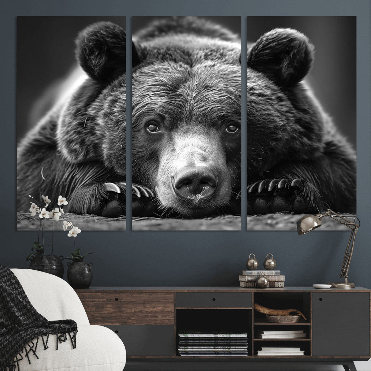 Resting Grizzly 399 Bear Canvas Print | Ready to Hang Wall