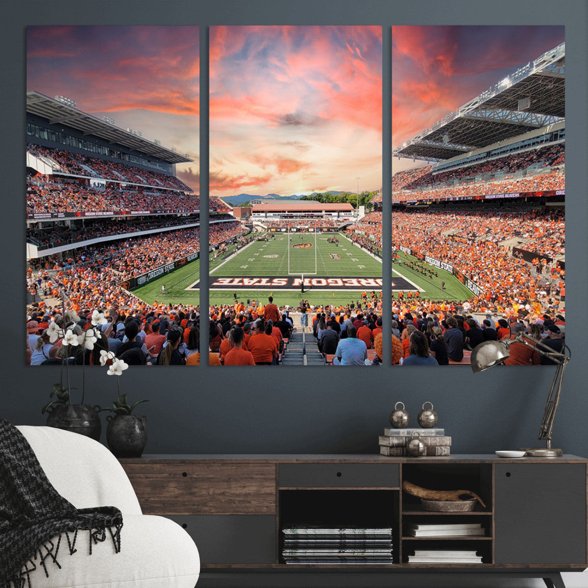 Oregon State Beavers Football Team Print - Corvallis Reser