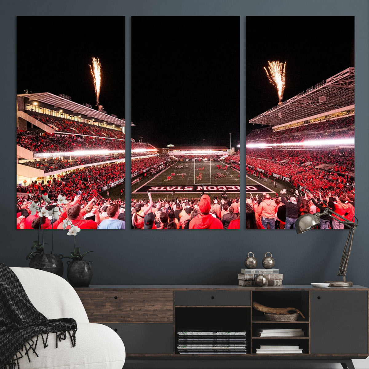 Oregon State Beavers Football Team Print - Corvallis Reser