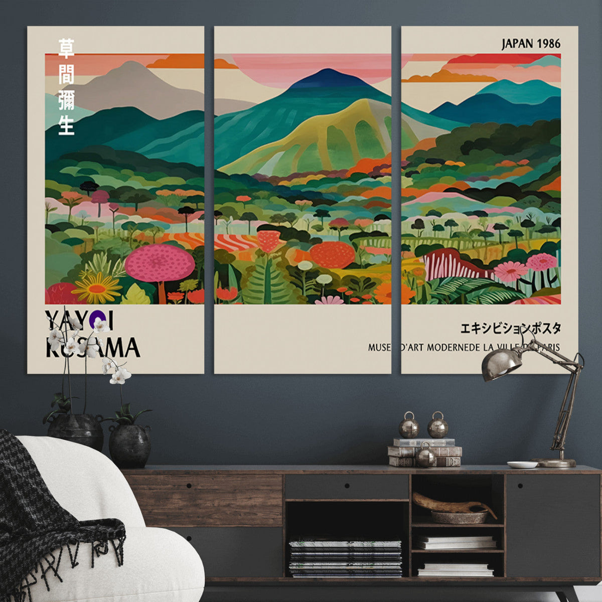 Yayoi Kusama Japan 1986 Canvas – Wabi Sabi Japanese Vibrant