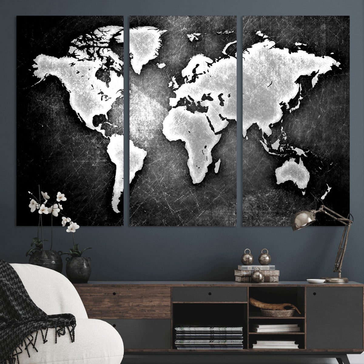World Map Wall Art Canvas Print – Framed Wall Art for