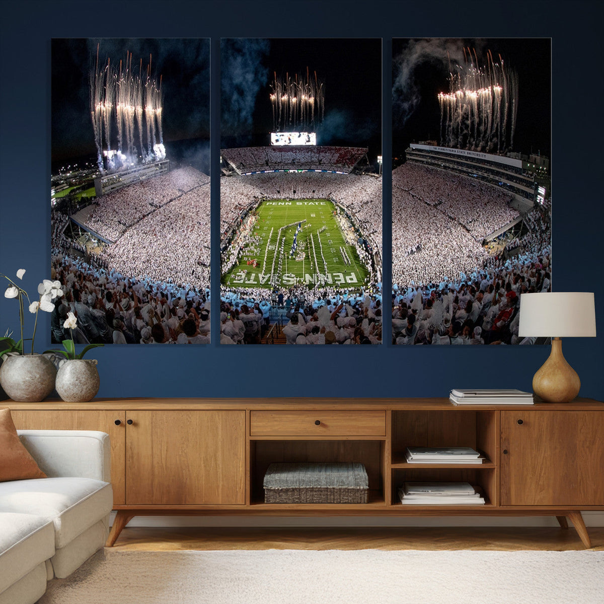 Penn State Football Wall Art Canvas Print – Framed Stadium